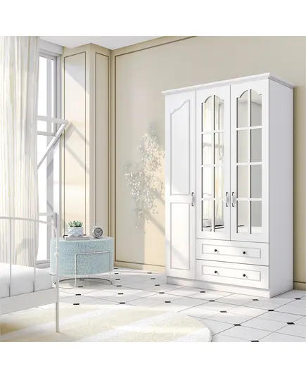 Zenio Assos Diamond 3 Door 2 Drawer Wardrobe – Bulk – Turkish Furniture – Zenio Mobilya. TijaraHub!