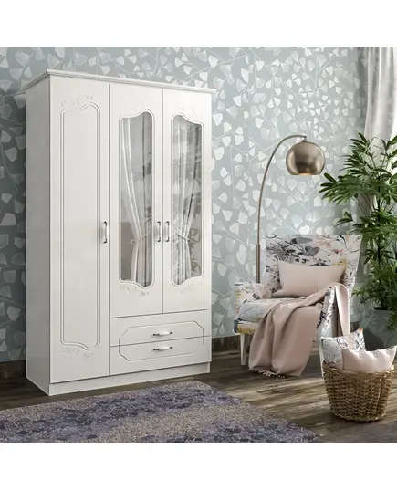 Zenio Linda 3 Door 2 Drawer Wardrobe – Bulk – Turkish Furniture – Zenio Mobilya. TijaraHub!