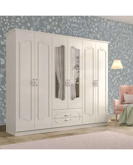 Zenio Linda 6 Door 2 Drawer Wardrobe – Bulk – Turkish Furniture – Zenio Mobilya. TijaraHub!