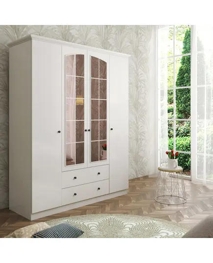 Zenio Rose 4 Door 2 Drawer Wardrobe – Bulk – Turkish Furniture – Zenio Mobilya. TijaraHub!