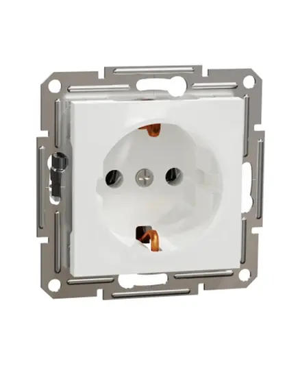 Asfora Grounded Socket White Frameless - Wholesale - Electric Supplies - Schneider TijaraHub