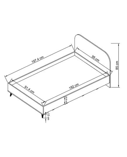 Lavinia Single Bed 51 x 195 x 95 cm - Wholesale - White - Sunroyal Concept TijaraHub