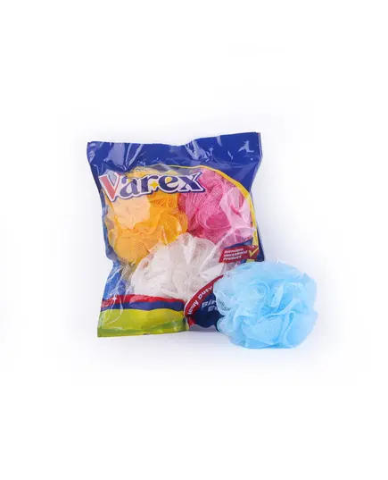 Pouf Shower Loofah for Bath 3 Pieces - Buy In Bulk - Household Supplies - Varex - Tijarahub