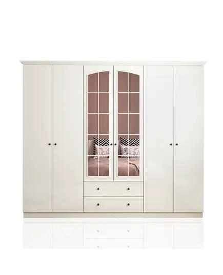 Zenio Rose 6 Door 2 Drawer Wardrobe – Bulk – Turkish Furniture – Zenio Mobilya. TijaraHub!