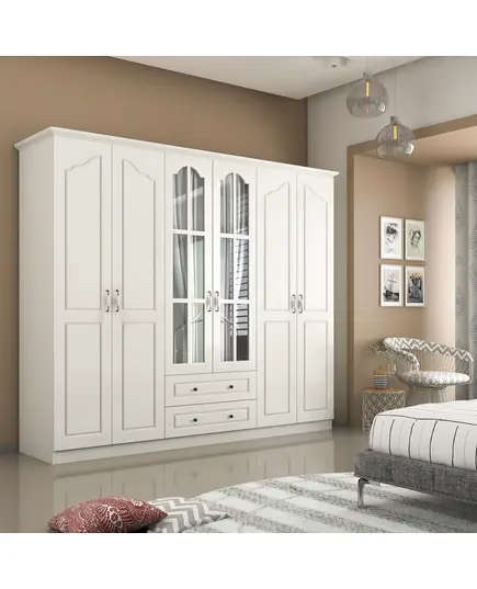 Zenio Assos 6 Door 2 Drawer Wardrobe – Bulk – Turkish Furniture – Zenio Mobilya. TijaraHub!