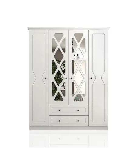 Zenio Efes 4 Door 2 Drawer Wardrobe – Bulk – Turkish Furniture – Zenio Mobilya. TijaraHub!