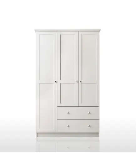 Zenio Side 3 Door 2 Drawer White Wardrobe – Bulk – Turkish Furniture – Zenio Mobilya. TijaraHub!