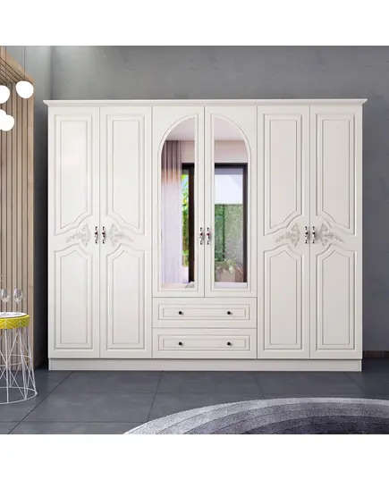 Zenio Olimpos 6 Door 2 Drawer Wardrobe – Bulk – Turkish Furniture – Zenio Mobilya. TijaraHub!