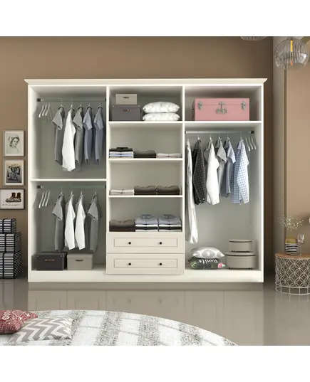 Zenio Assos 6 Door 2 Drawer Wardrobe – Bulk – Turkish Furniture – Zenio Mobilya. TijaraHub!