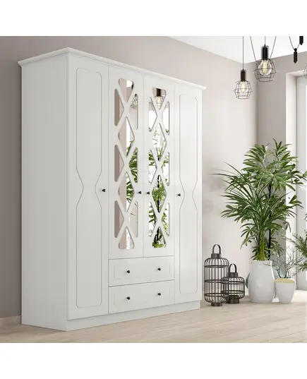 Zenio Efes 4 Door 2 Drawer Wardrobe – Bulk – Turkish Furniture – Zenio Mobilya. TijaraHub!