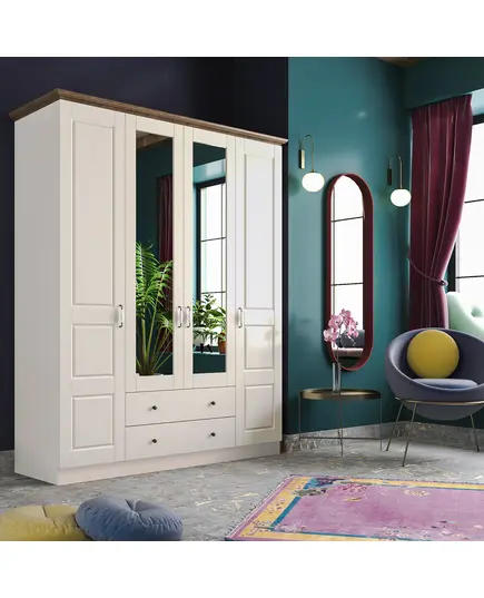 ​Zenio Klistra 4 Door 2 Drawer Wardrobe – Bulk – Turkish Furniture – Zenio Mobilya. TijaraHub!