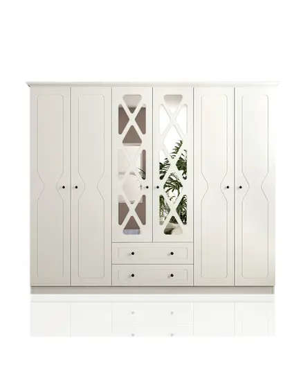 Zenio Efes 6 Door 2 Drawer Wardrobe – Bulk – Turkish Furniture – Zenio Mobilya. TijaraHub!