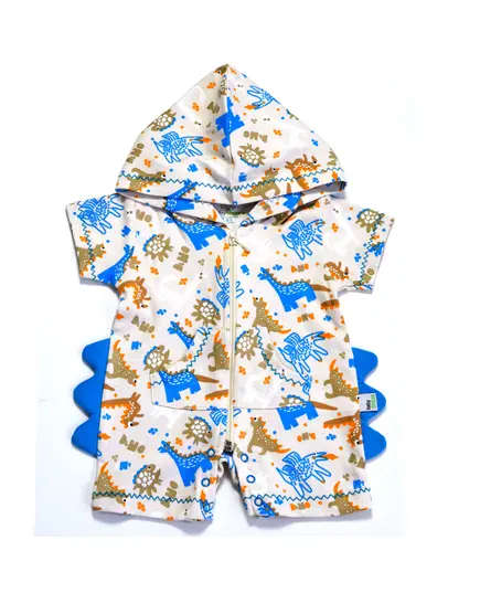 Dino Baby Jumpsuit - Soft Cotton Comfort, Baby's Clothing - B2B - Baby Shoora​ - TijaraHub