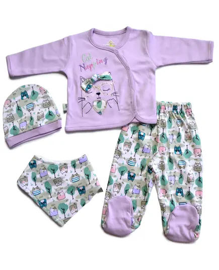 Cat Napping Baby Set - Soft Cotton Comfort, Baby's Clothing - B2B - Baby Shoora​ - TijaraHub