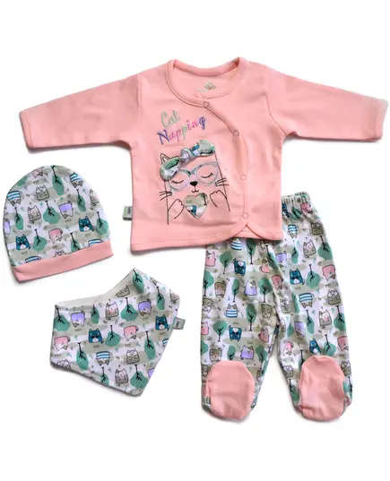 Cat Napping Baby Set - Soft Cotton Comfort, Baby's Clothing - B2B - Baby Shoora​ - TijaraHub