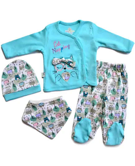 Cat Napping Baby Set - Soft Cotton Comfort, Baby's Clothing - B2B - Baby Shoora​ - TijaraHub