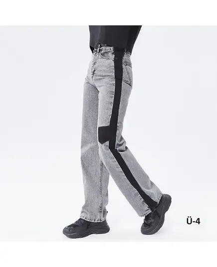 Grey Cotton Boyfriend Jeans Pants - B2B - Women's Fashion - Noventa TijaraHub