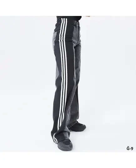 بنطال جينز Boyfriend قطن رمادي و أسود - B2B - أزياء نسائية - Noventa تجارة هب