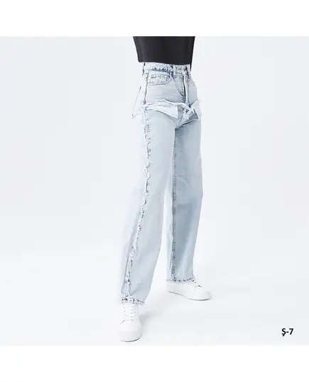 Blue Cotton Boyfriend Jeans Pants - B2B - Women's Fashion - Noventa TijaraHub