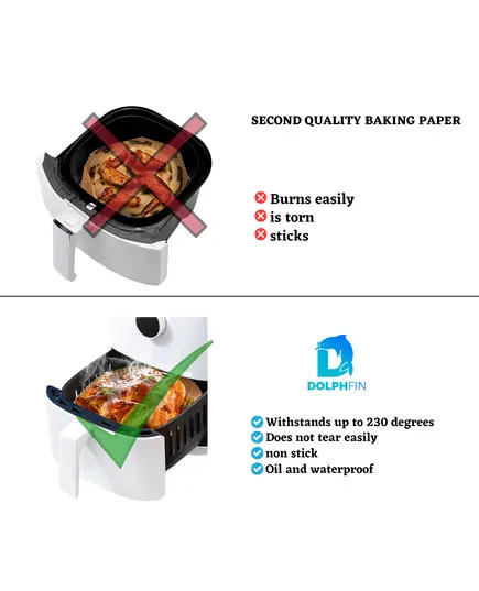 Fryer Baking Paper Compatible With All Airfryer Models - Wholesale - Home Appliance - Dolphin - Tijarahub