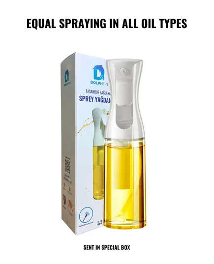 Olive Oil Spray, Polarized Spraying, Oil Sprayer For Air Fryer 300 ml - Wholesale - Home Appliance - Dolphin - Tijarahub