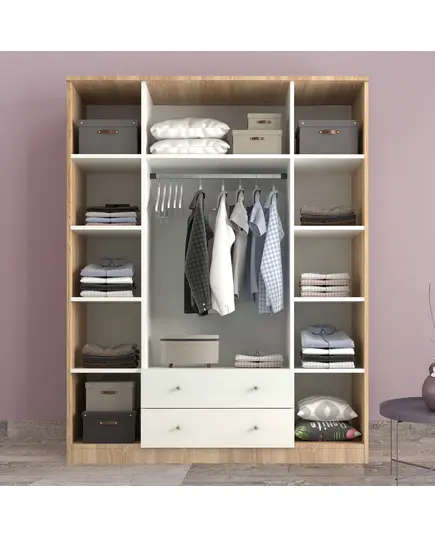 Zenio Sapphire Oak 4 Door 2 Drawer Wardrobe – Bulk – Turkish Furniture – Zenio Mobilya. TijaraHub!