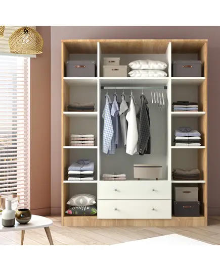 Zenio Sapphire Oak 4 Door 2 Drawer Mirrored Wardrobe – Bulk – Turkish Furniture – Zenio Mobilya. TijaraHub!