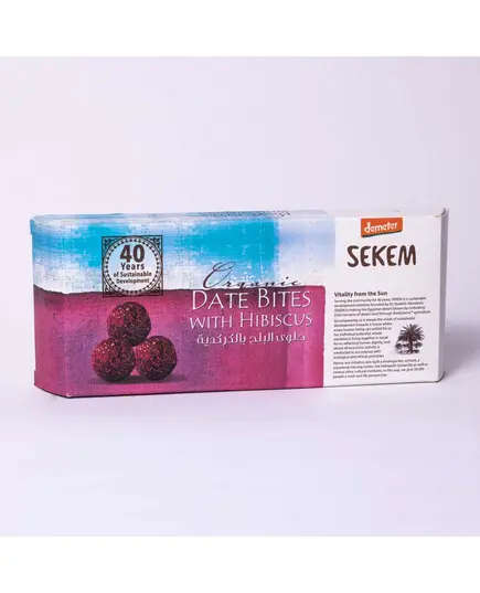 Date Bites with Hibiscus 120g - Dates - 100% Organic - Buy in Bulk - Sekem​ - TijaraHub