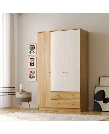 Zenio Sapphire Oak 3 Door 2 Drawer Wardrobe – Bulk – Turkish Furniture – Zenio Mobilya. TijaraHub!