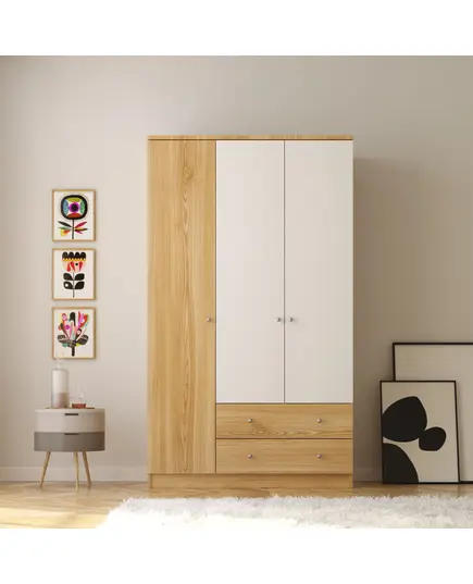 Zenio Sapphire Oak 3 Door 2 Drawer Wardrobe – Bulk – Turkish Furniture – Zenio Mobilya. TijaraHub!