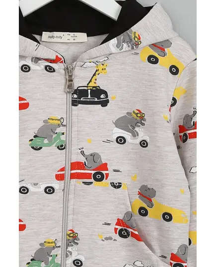 Boy's Cardigan Car Printed Multicolored- Wholesale - Kids Clothing - Barmy Kids TijaraHub