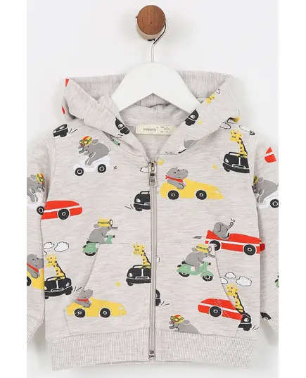 Boy's Sweat Suit Car Printed Set Multicolored- Wholesale - Kids Clothing - Barmy Kids TijaraHub