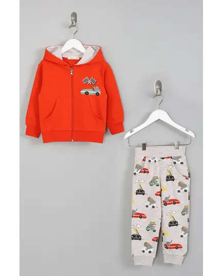 Boy's Track Suit Car Printed Set Multicolored- Wholesale - Kids Clothing - Barmy Kids TijaraHub