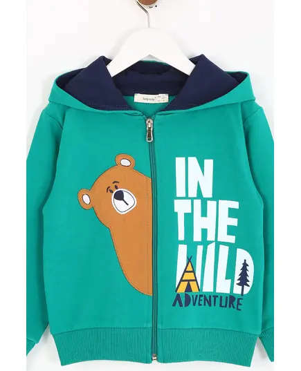 Boy's Sweat Suit Teddy Bear Embroidered Set Multicolored- Wholesale - Kids Clothing - Barmy Kids TijaraHub
