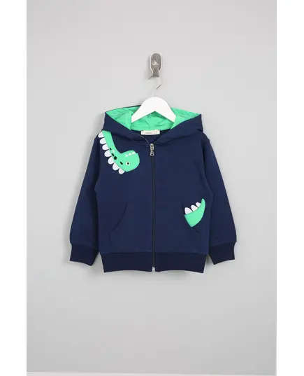 Boy's Cardigan Dinosaur Embroidered Multicolored- Wholesale - Kids Clothing - Barmy Kids TijaraHub