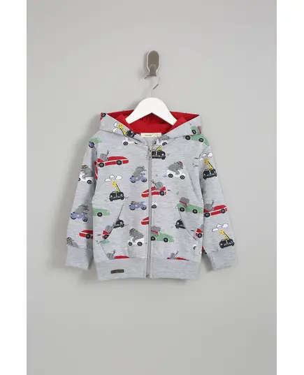 Boy's Cardigan Car Printed Multicolored- Wholesale - Kids Clothing - Barmy Kids TijaraHub