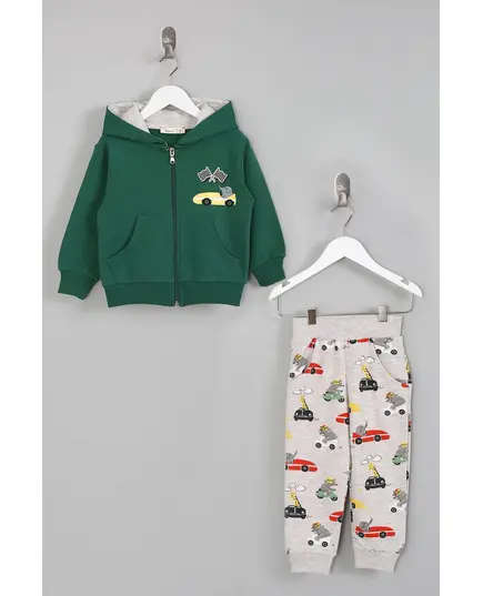 Boy's Track Suit Car Printed Set Multicolored- Wholesale - Kids Clothing - Barmy Kids TijaraHub