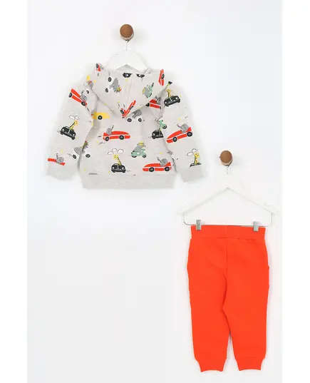 Boy's Sweat Suit Car Printed Set Multicolored- Wholesale - Kids Clothing - Barmy Kids TijaraHub