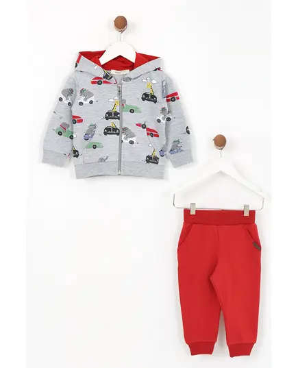 Boy's Sweat Suit Car Printed Set Multicolored- Wholesale - Kids Clothing - Barmy Kids TijaraHub