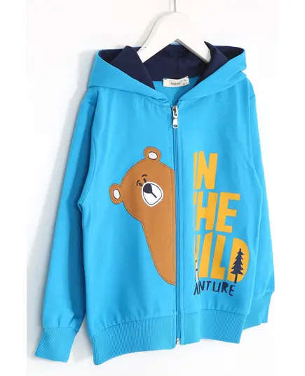 Boy's Sweat Suit Teddy Bear Embroidered Set Multicolored- Wholesale - Kids Clothing - Barmy Kids TijaraHub