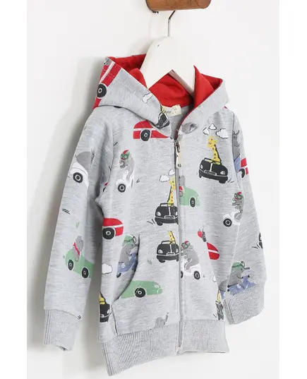 Boy's Sweat Suit Car Printed Set Multicolored- Wholesale - Kids Clothing - Barmy Kids TijaraHub