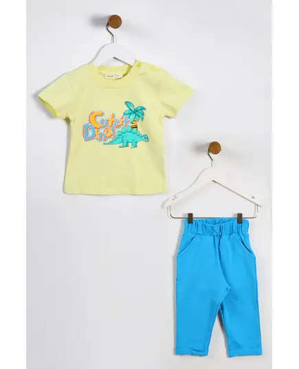 Boy's Sweat Suit Cutest Dino Printed Set Multicolored- Wholesale - Kids Clothing - Barmy Kids TijaraHub