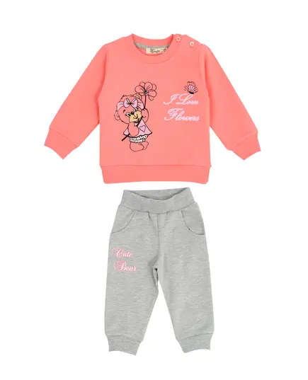 Girl's Sweat Bear Printed Set Multicolored- Wholesale - Kids Clothing - Barmy Kids TijaraHub