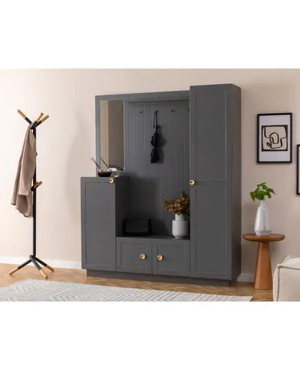 HENRY Max Hallway Wardrobe - Anthracite ​– Buy in Bulk – Turkish Furniture – Zenio Mobilya - TijaraHub