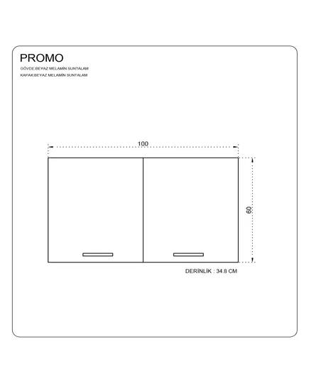 Promo 100 cm Top ​Module - Kitchen Cabinet – B2B – Turkish Furniture – Zenio Mobilya - TijaraHub