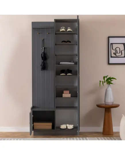 HENRY Mid Hallway Wardrobe - Anthracite ​– Buy in Bulk – Turkish Furniture – Zenio Mobilya - TijaraHub