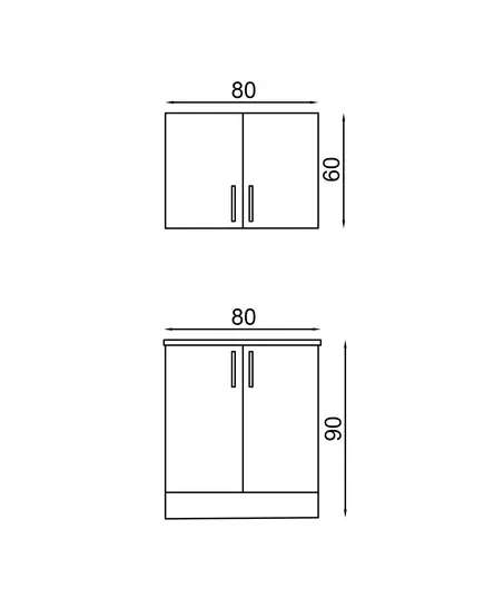 Liten 80 cm Mini Kitchen - Kitchen Cabinet – B2B – Turkish Furniture – Zenio Mobilya​ - TijaraHub