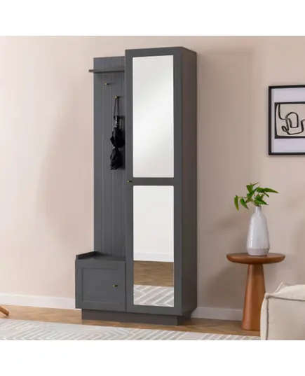 HENRY Mini Hallway Wardrobe - Anthracite ​– Buy in Bulk – Turkish Furniture – Zenio Mobilya - TijaraHub