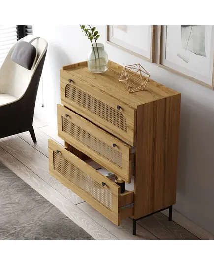DEREN Nightstand - 3 Drawers Dresser - Buy in Bulk – Turkish Furniture – Zenio Mobilya​ - TijaraHub