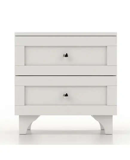 Zenio Nightstand Side White - L 53 x W 49 x H 17 cm - Bulk – Turkish Furniture – Zenio Mobilya​ - TijaraHub